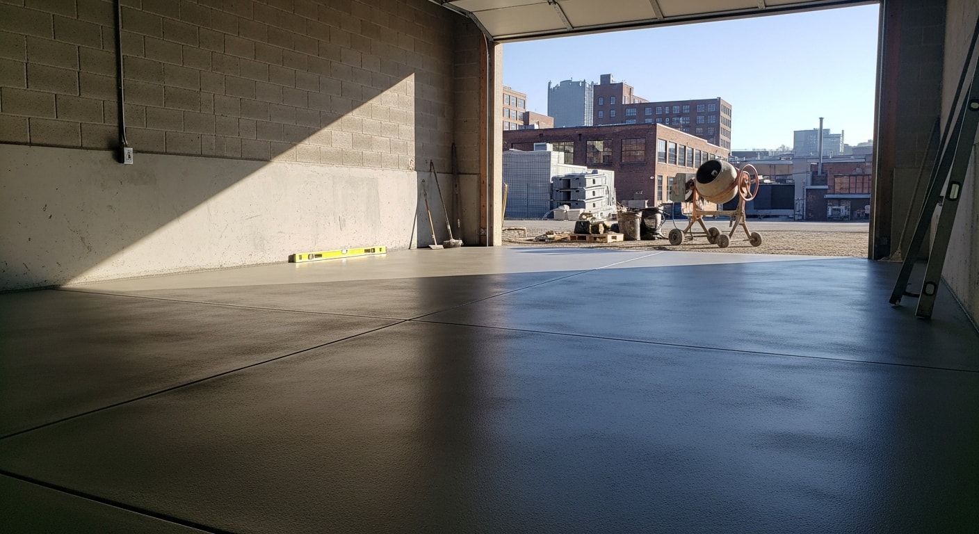 Professional garage concrete floor installation